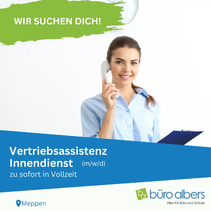 Vertriebsassistenz Innendienst (m/w/d) zu sofort in Vollzeit in Meppen